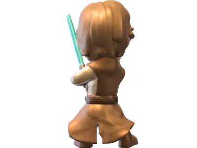pack chibi doll starwars Low-poly 3D model