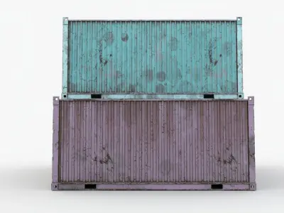 4k Shipping Container 3D model
