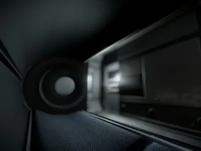 Futuristic Living Module Old Metal Version Low-poly 3D model