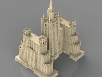 High-rise on Kudrinskaya Square 3D model