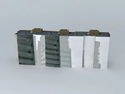 Old apartament building in Kaunas Free 3D model