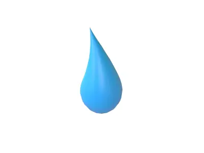Water Drops v5 003 Low-poly 3D model