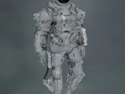 Space suit - Astro ranger Low-poly 3D model