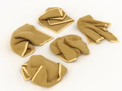 Messy Towels 3D model