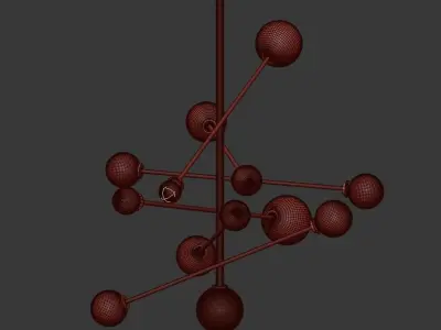 METEORITE CHANDELIER 3D model