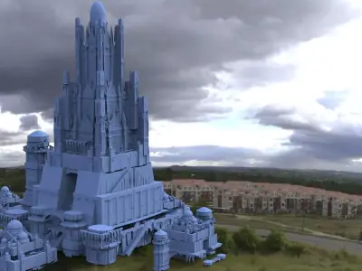 Dracula Ancient Tower Structure 3D model