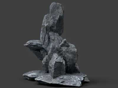 Rock 5-5 Low-poly 3D model