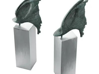 Barrell sculpture Wing One Art 3D model