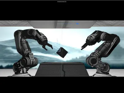 Science and technology robot arm 3D model