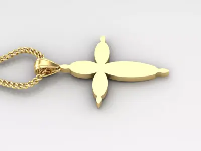Light Gold 18K Cross Pendant 1CP077 3D print model purchase