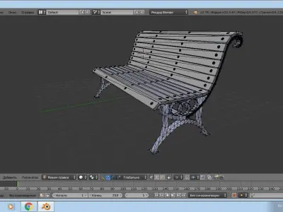 Street shop Low-poly 3D model