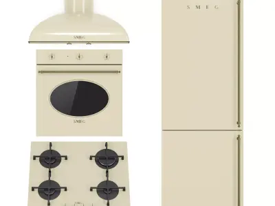 SMEG kitchen appliance collection 3D model