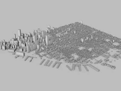 San Francisco City Low-poly 3D model