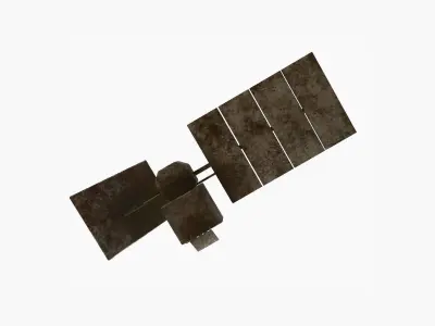 Satellite J11 Destroyed - SciFi Space Design Low-poly 3D model