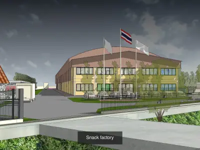 Factory building 3D Model Pack