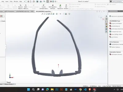 Black Ray Ban Smart Glasses Dark Grey 3D model for printing 3D print model