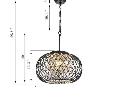 Aichele Light Unique Statement Globe Chandelier 3D model