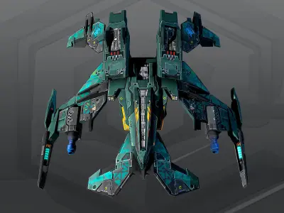 SF MAREK Fighter B2 Low-poly 3D model