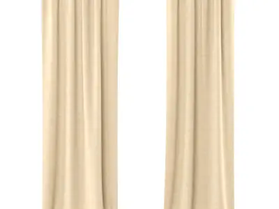 Curtains 133 Westelm Cotton Lustre Velvet Blackout Curtain 3D model