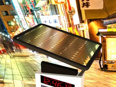Modern Advertising Light Box - Solar Low-poly 3D model