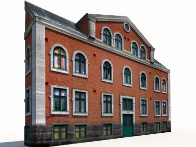 Building Facades BUNDLE2 Low-poly 3D model