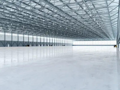 Airplane Hangar Interior 4b Low-poly 3D model