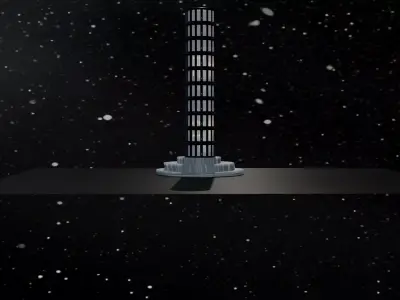 Cosmic Tower Base Low-poly 3D model