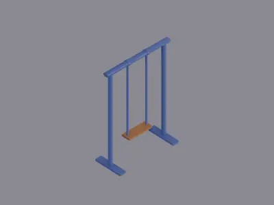 Swings Low Poly 3D model