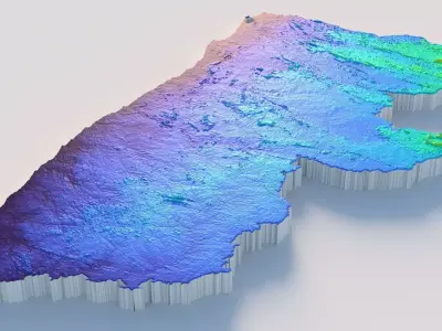 Liberia Terrain Country 3D model