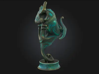  Mystic Azure Guardian  Celestial Sentinel of Arcane Power 3D model