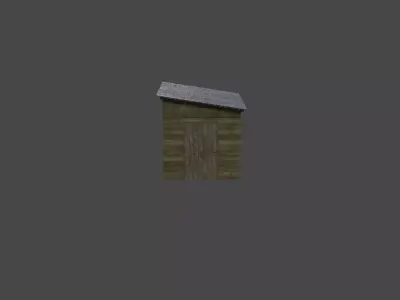 Wooden Shed Free low-poly 3D model