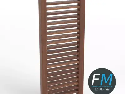 Louver window blind 3D model