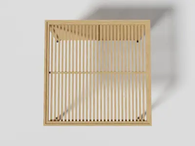 Wooden Garden Pergola 3 Low-poly 3D model