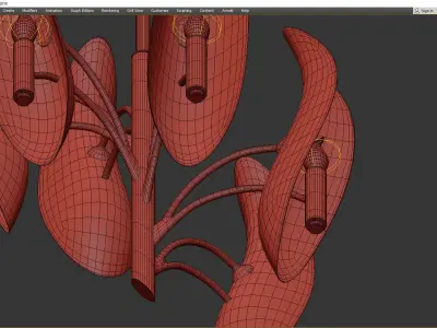 SOFIA CHANDELIER Low-poly 3D model