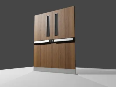 Double Door Backstage - Porta Dupla Low-poly 3D model