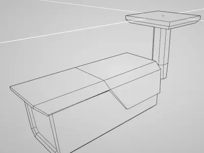 Security Camera CCTV - Low Poly VR AR 3D Model Game Ready Asset Low-poly 3D model