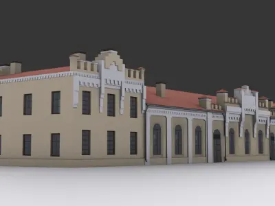 Chudovo Railway Station Low-poly 3D model