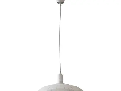 TELLBYUN Pendant lamp nickel-plated milky glass 40 cm 3D model