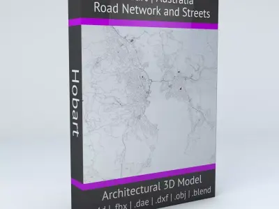 Hobart Road Network and Streets 3D model