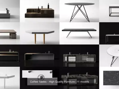 Coffee Tables - High Quality Furniture 3D Model Pack
