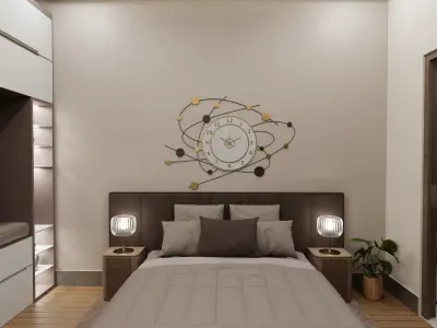 2 BHK Apartment Interior with Assets DS3 Low-poly 3D model