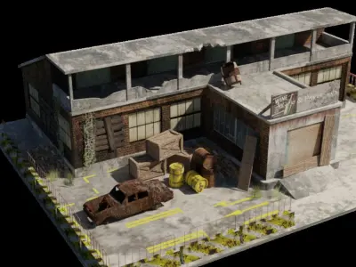 Wine Shop 3D model