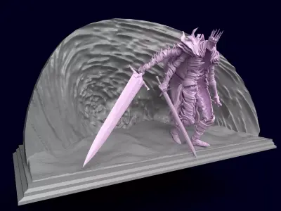 Elden Ring Nightreign Heolstor the Nightlord pose 1 and 4 Bonus 3D print model