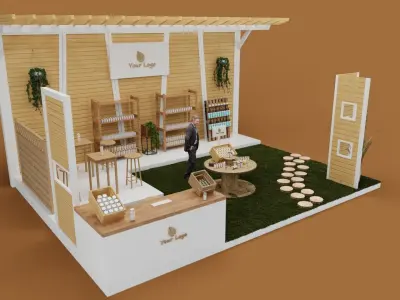 Stand Design for Bio skin care products 3D model