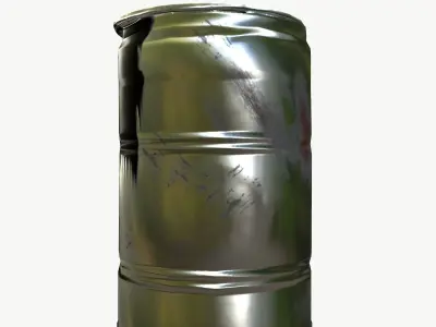 Barrel flammable Low-poly 3D model