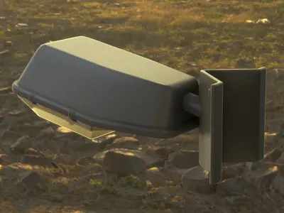 Street Light -2- Wall Version Low-poly 3D model