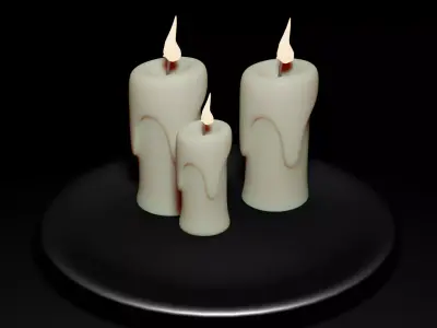 Cool candles 3D model