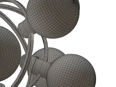 Atomic Sputnik Chandelier 3D model