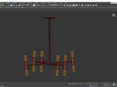 Ezra Chandelier Low-poly 3D model