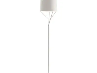Tree floor lamp white 3D model